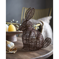 Handgemaakte schaal op voet bruin Ø41xH13 cm